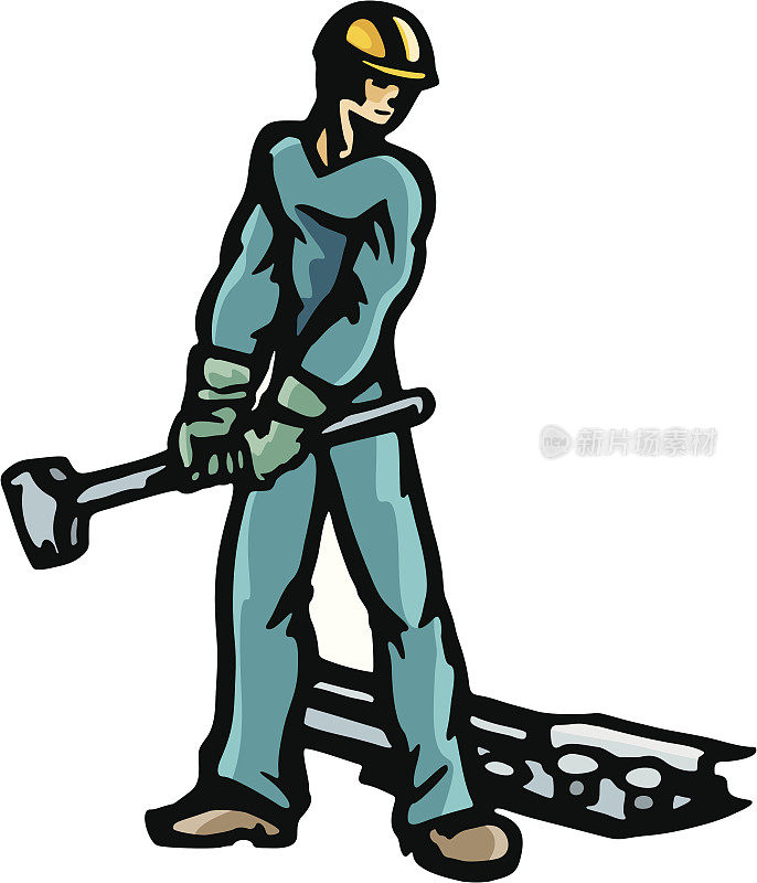 Worker with Hammer (Vector)